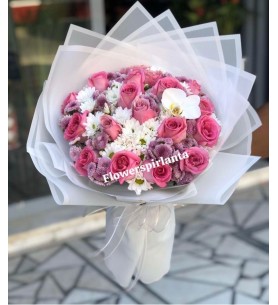 pembe mevsim buketi