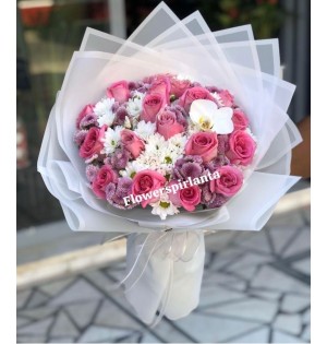 pembe mevsim buketi