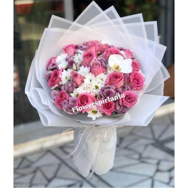 pembe mevsim buketi