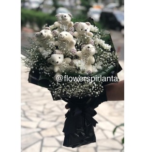 peluş ayıcıklı buket