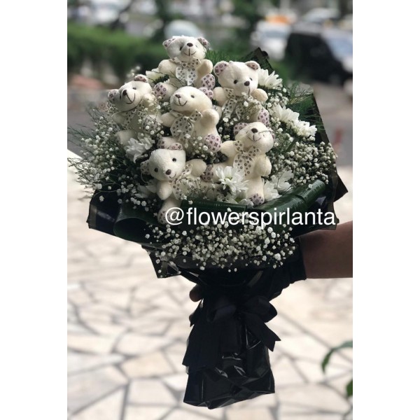 peluş ayıcıklı buket